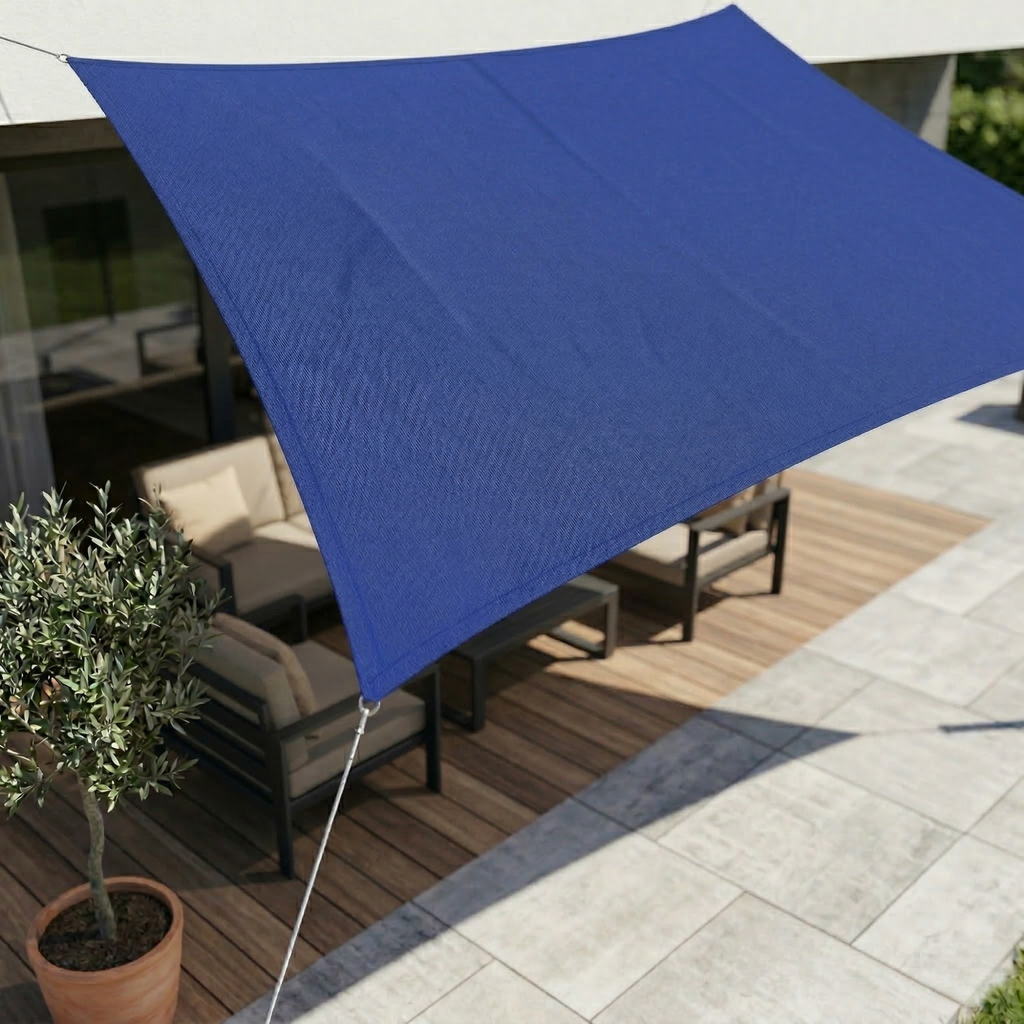 Tela de Sombra Rectangular Impermeable Protección UV Terraza Jardín Balcón