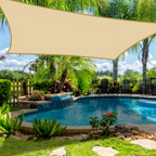 Tela de Sombra Rectangular Impermeable Protección UV Terraza Jardín Balcón