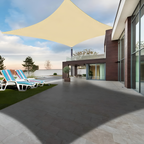 Tela de Sombra Rectangular Impermeable Protección UV Terraza Jardín Balcón