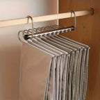Organizador de Ganchos para Ropa Múltiples Barras Acero Inoxidable Ahorra Espacio Pantalones Bufandas Toallas