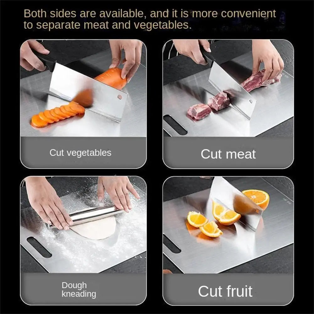 Royallure Titanio Tabla de Cortar Mejorada - Duradera, Doble Lado, Superficie Segura de Grado Alimenticio para Cocina y Uso al Aire Libre