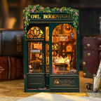 Miniatura de Librería de Búhos DIY – Kit de Madera 3D con Iluminación para Decoración Creativa