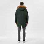 Parka con capucha de piel