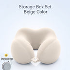 Cojín de viaje ergonómico en forma de U – Soporte para el cuello de espuma viscoelástica para viajes confortables