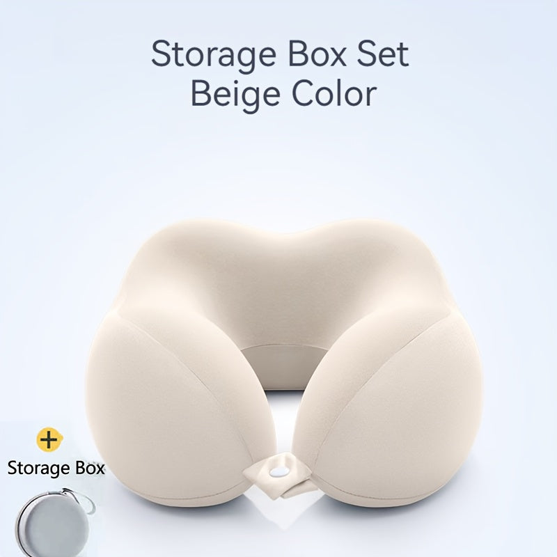 Cojín de viaje ergonómico en forma de U – Soporte para el cuello de espuma viscoelástica para viajes confortables