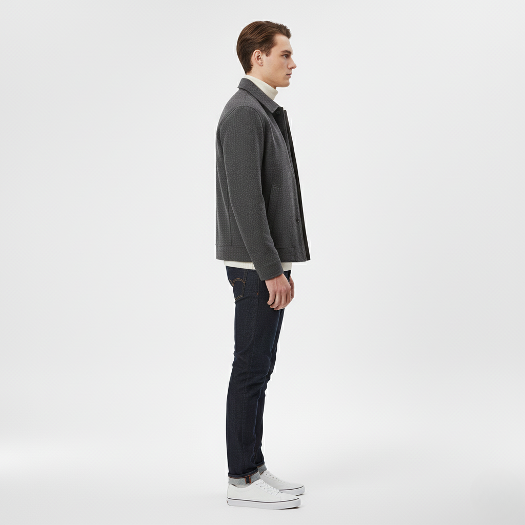 Chaqueta de lana con cremallera