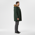 Parka con capucha de piel