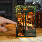 Miniatura de Librería de Búhos DIY – Kit de Madera 3D con Iluminación para Decoración Creativa
