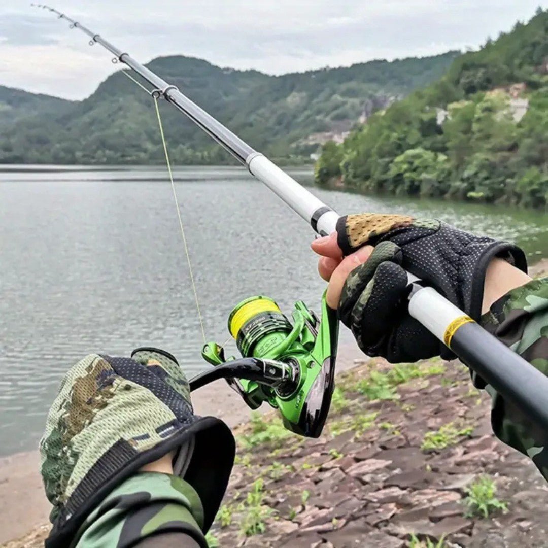 AquaStrike – Caña de Pesca Telescópica de Fibra de Carbono