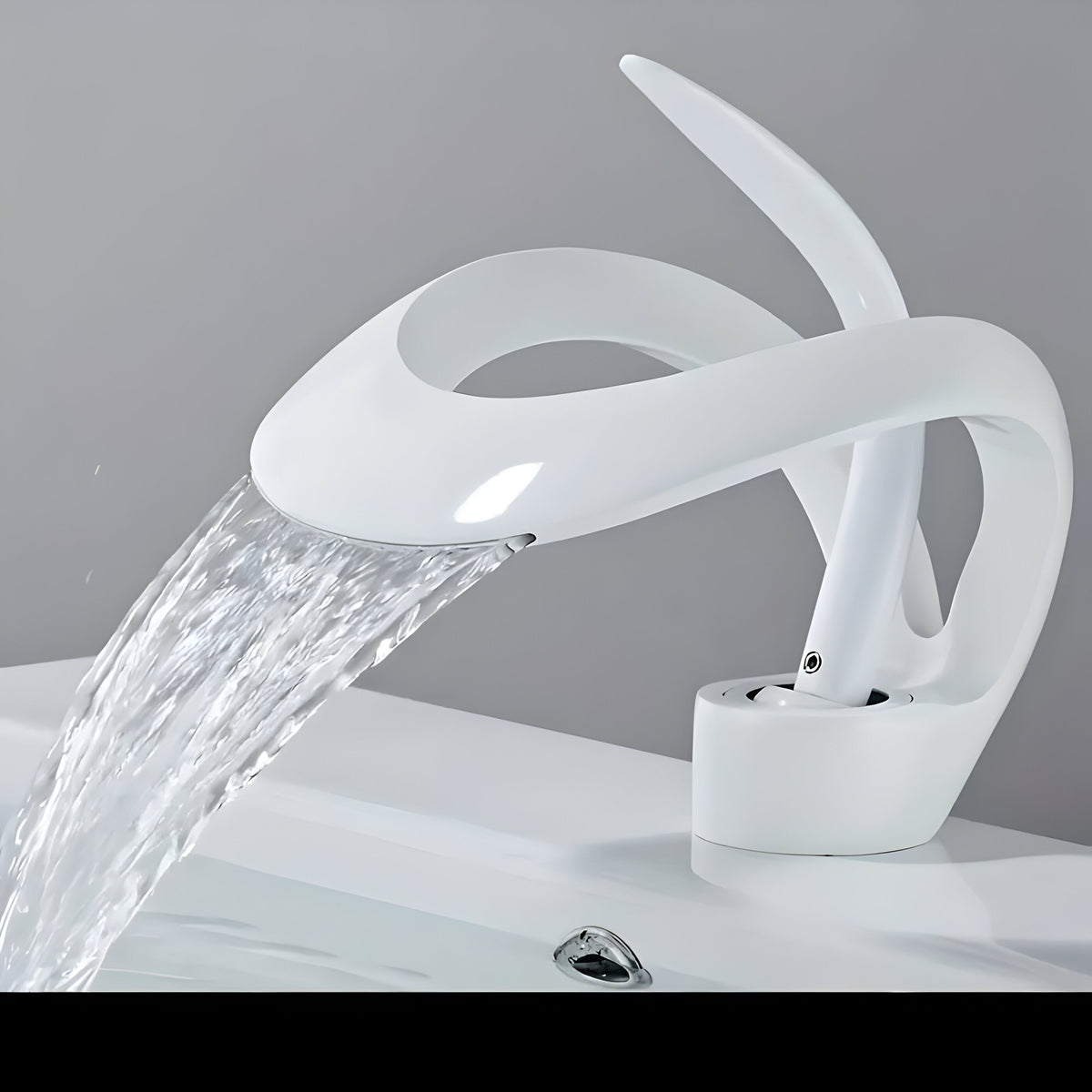 AquaGleam - Grifo de lavabo de baño estilo minimalista