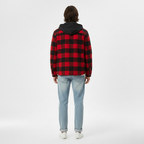 Chaqueta de franela con capucha