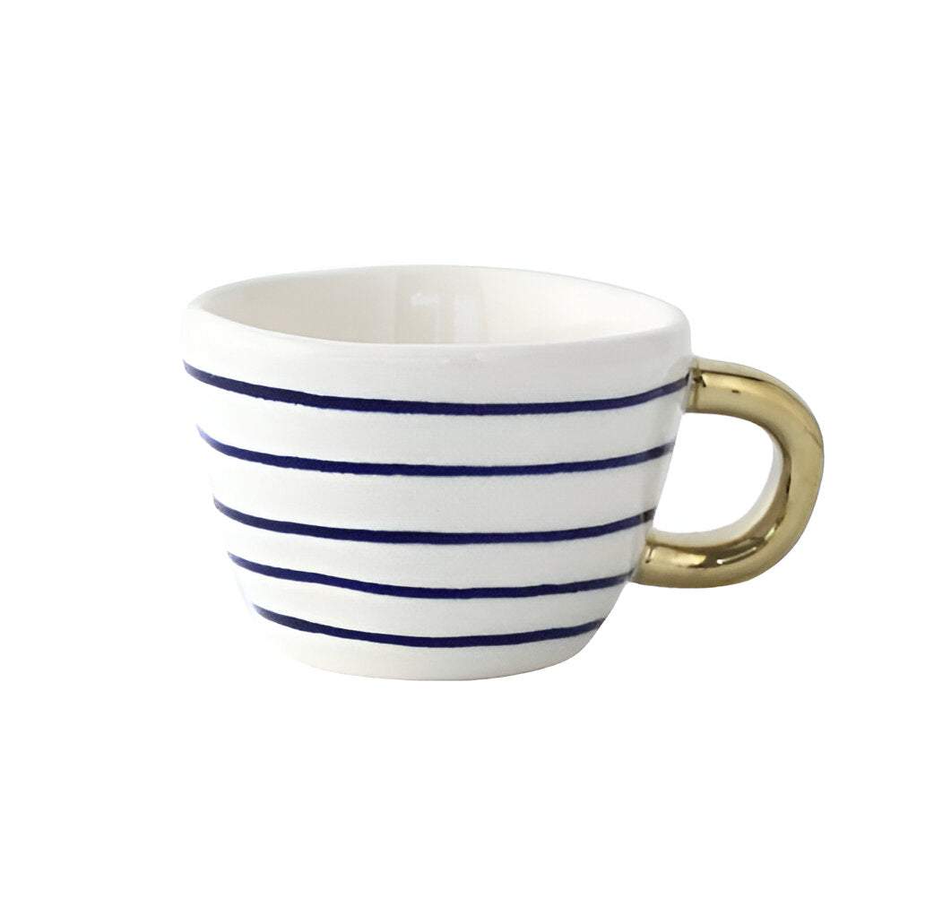 Taza de cerámica con diseño geométrico – Elegante y moderna | Ideal para café o té