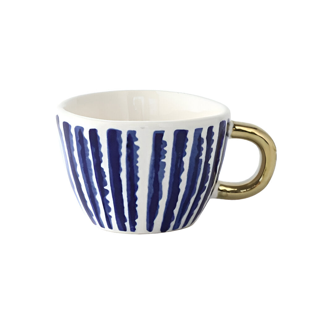 Taza de cerámica con diseño geométrico – Elegante y moderna | Ideal para café o té