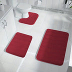 Alfombra de baño antideslizante de espuma viscoelástica - juego de 3 piezas