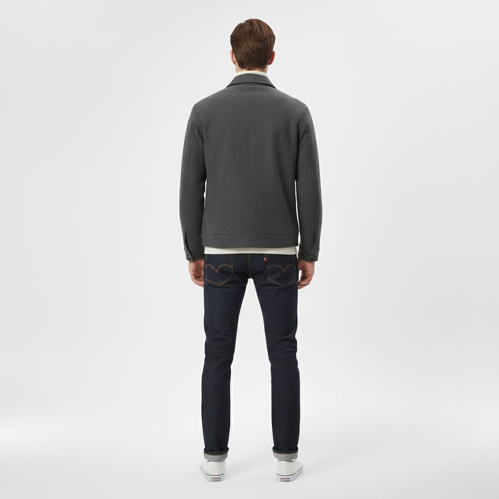 Chaqueta de lana con cremallera