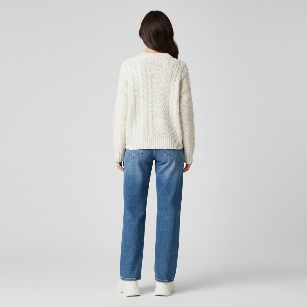 Jersey de punto trenzado