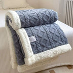 Duvet Sherpa Manta con Peso 150x200cm Gris Doble Cálido Manta de Forro Polar Colcha Manta Pesada Invierno Dormitorio