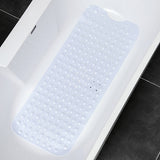 Alfombrilla Antideslizante 101x40 cm con Ventosas para Ducha y Baño, Alfombra de Seguridad, Drenaje de Agua, Higiénica, Extra Larga para Baño
