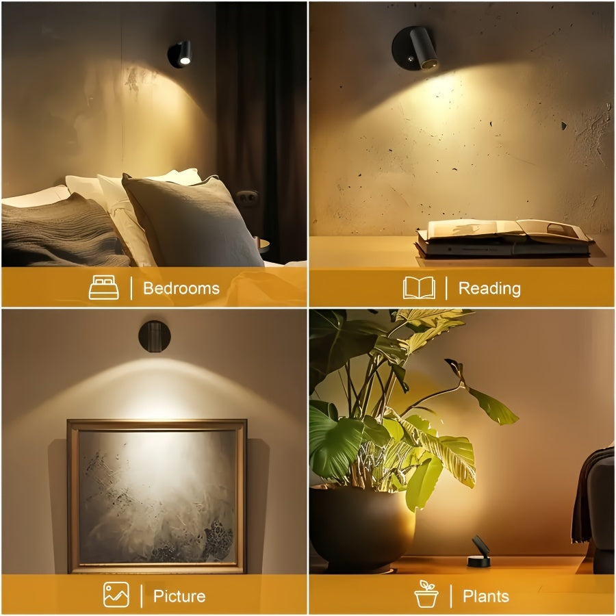Iluminación LED Regulable con Batería Recargable – Foco Inalámbrico para Iluminación Ambiental