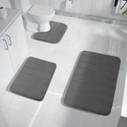 Alfombra de baño antideslizante de espuma viscoelástica - juego de 3 piezas