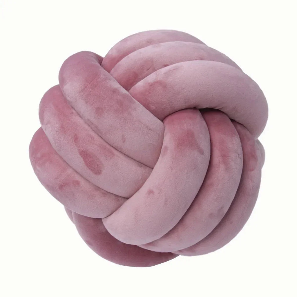 Bola de Suede Efecto Tejido Decorativa Cojín Suave