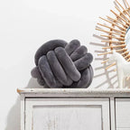 Bola de Suede Efecto Tejido Decorativa Cojín Suave