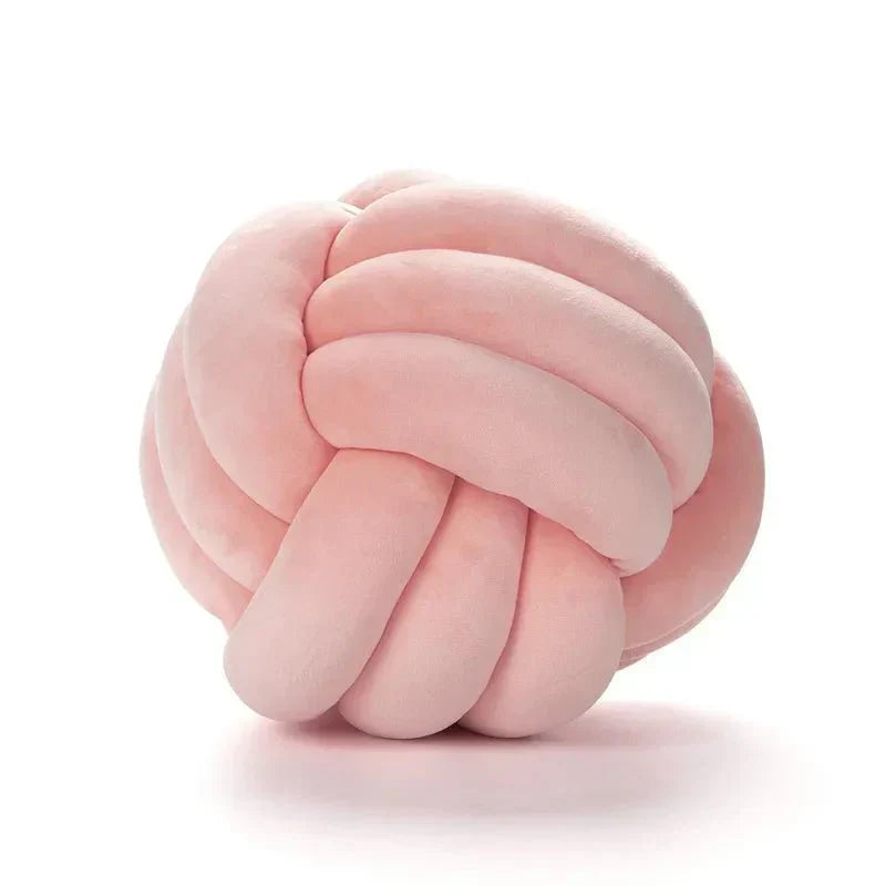 Bola de Suede Efecto Tejido Decorativa Cojín Suave