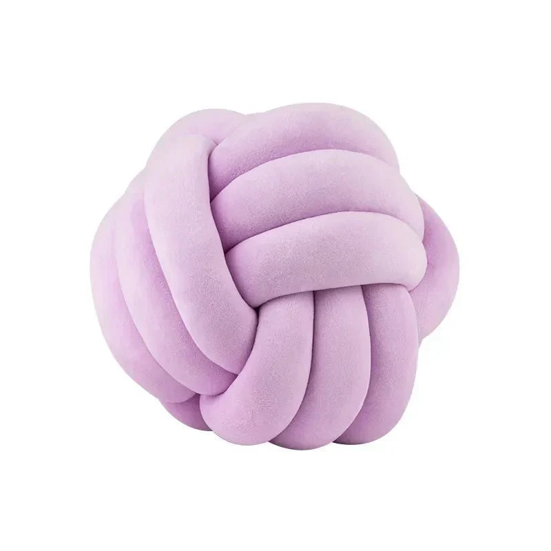 Bola de Suede Efecto Tejido Decorativa Cojín Suave