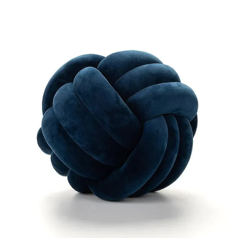 Bola de Suede Efecto Tejido Decorativa Cojín Suave