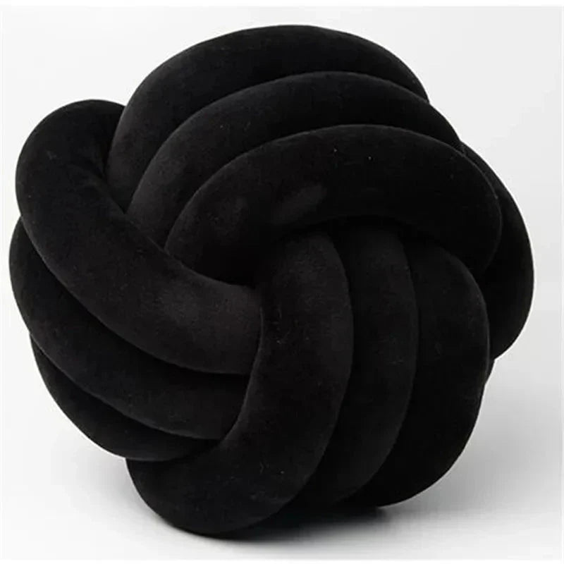 Bola de Suede Efecto Tejido Decorativa Cojín Suave