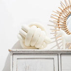 Bola de Suede Efecto Tejido Decorativa Cojín Suave