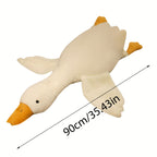 Juguete de Peluche de Pato Blanco Suave - Gran Almohada de Cisne o Ganso, Alfombra de Piso Esponjosa para Habitaciones Infantiles y Decoración del Hogar