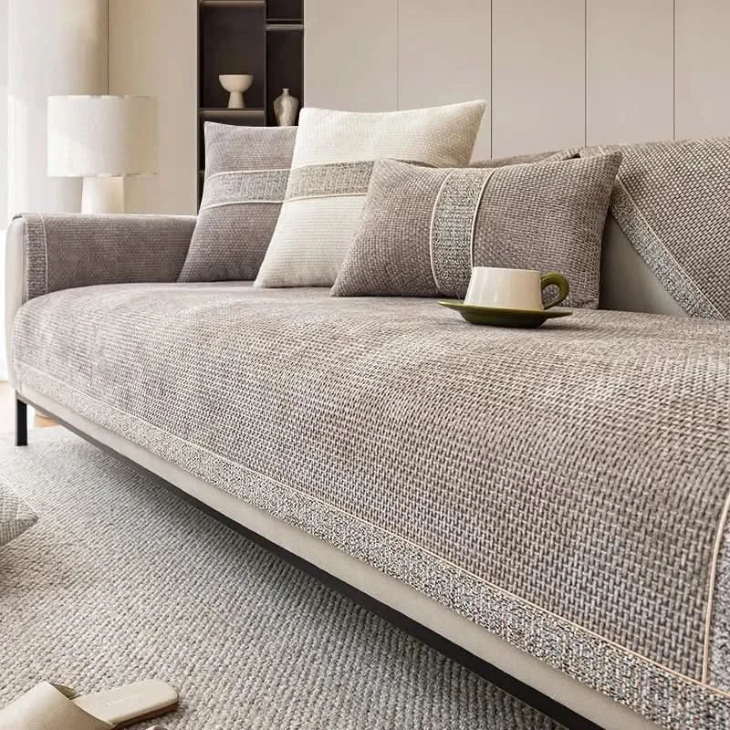 Protector de Sofá Antideslizante – Funda de Sofá de Lino para Protección y Confort