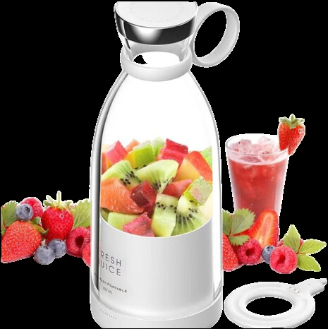 Batidora de Smoothie Compacta y Portátil con Contenedor de Frutas y Tapa para Beber