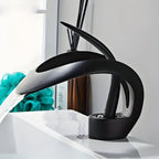 AquaGleam - Grifo de lavabo de baño estilo minimalista