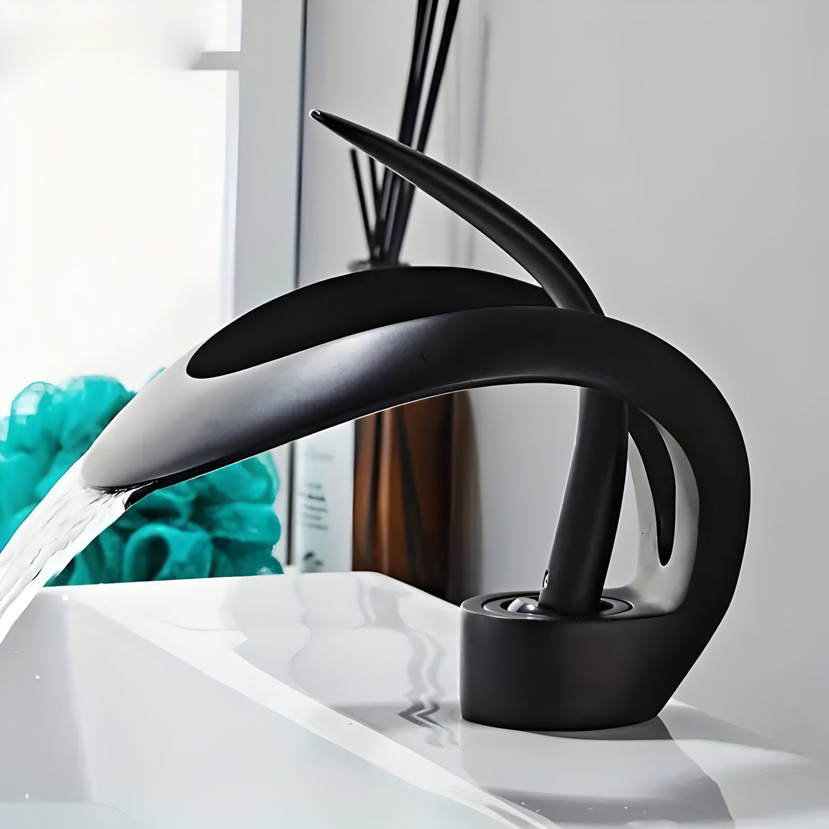 AquaGleam - Grifo de lavabo de baño estilo minimalista