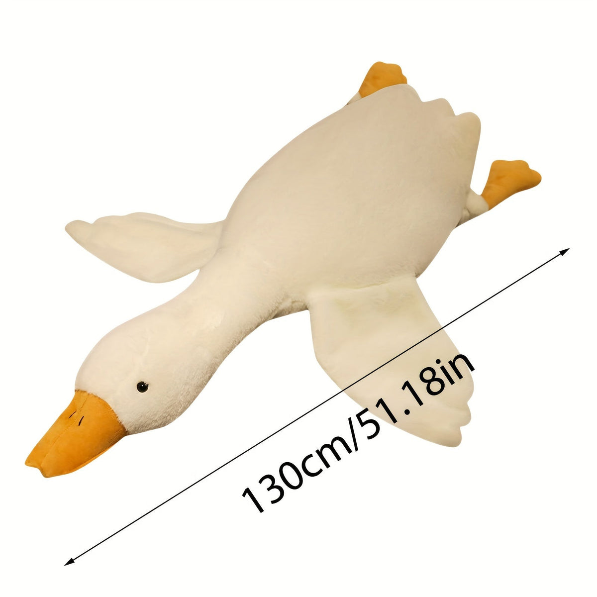 Juguete de Peluche de Pato Blanco Suave - Gran Almohada de Cisne o Ganso, Alfombra de Piso Esponjosa para Habitaciones Infantiles y Decoración del Hogar