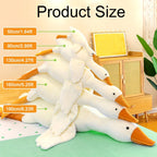 Juguete de Peluche de Pato Blanco Suave - Gran Almohada de Cisne o Ganso, Alfombra de Piso Esponjosa para Habitaciones Infantiles y Decoración del Hogar