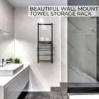 Soporte de Toallas Industrial con Estantes – Mueble de Pared Elegante y Funcional