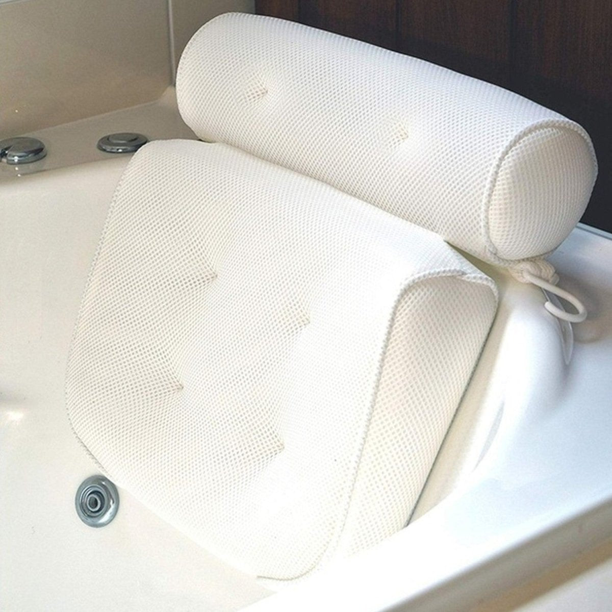 Almohada de Baño Ergonómica para Soporte de Cuello y Hombros