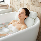 Almohada de Baño Ergonómica para Soporte de Cuello y Hombros