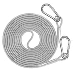 Correa de Perro de Acero 3mm Resistente a la Masticación 3-15m Correa de Jardín para Exterior con Mosquetones