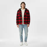 Chaqueta de franela con capucha