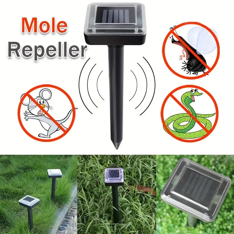 Dispositivo de ultrasonido solar para ahuyentar serpientes y plagas – unidad para el jardín