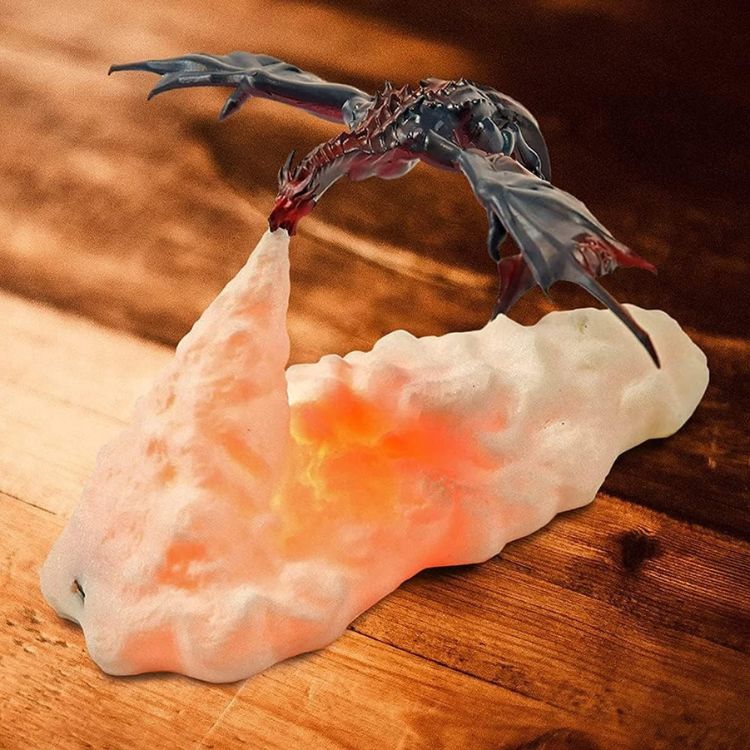 Luz Nocturna 3D Dragón de Fuego