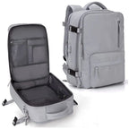 Maleta Impermeable con Puerto de Carga USB — Mochila para Laptop 35L de Nylon con Compartimentos Separados para Húmedo y Seco