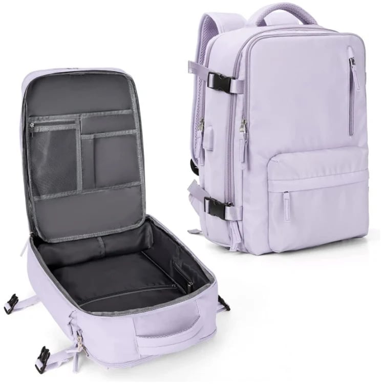 Maleta Impermeable con Puerto de Carga USB — Mochila para Laptop 35L de Nylon con Compartimentos Separados para Húmedo y Seco