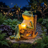 Linterna de Sapo Brillante para el Jardín