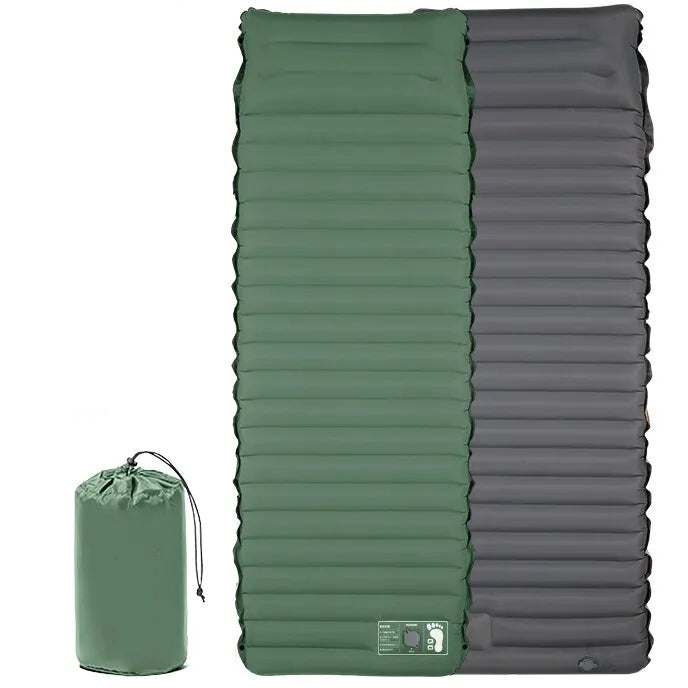 Colchón Inflable con Bomba de Aire Incorporada, 10cm, 3.0-3.2 R-valor, Doble Capa