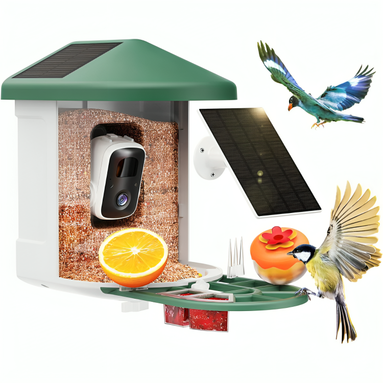 Cámara de Comedero para Aves Solar Inteligente para Exteriores